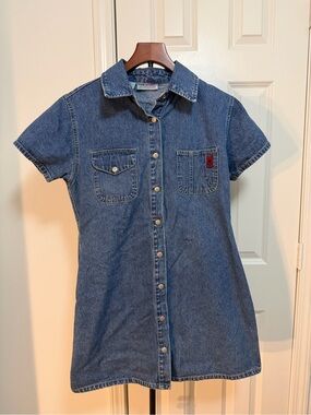 Forewarned Vintage Button Down Denim Dress